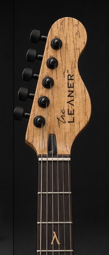 The Leaner guitar headstock detail